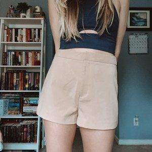 Khaki High Waisted Shorts